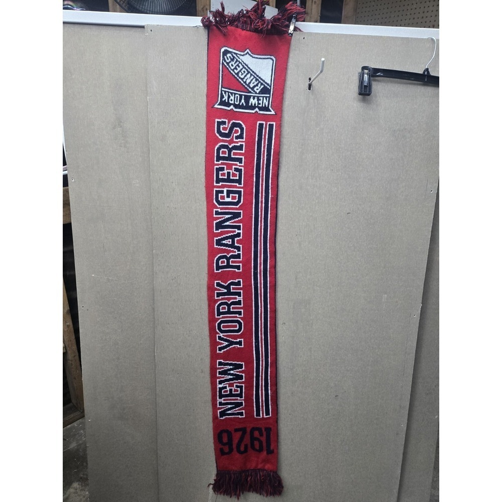 New York Rangers 1926 NHL Old Time Hockey Knit Scarf Reversible Red Blue